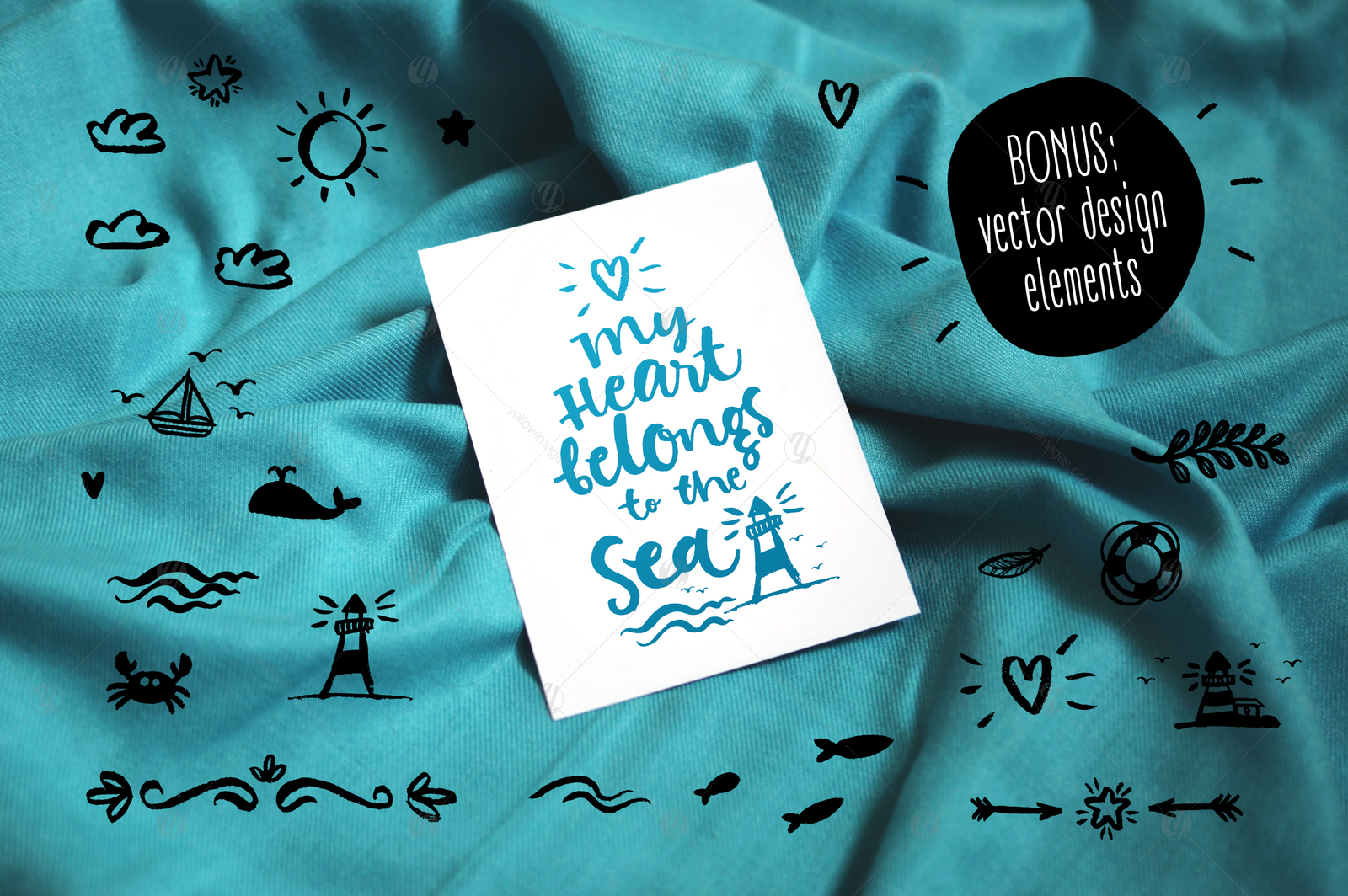 Vector SEA and OCEAN brushpen set Vector SEA and OCEAN brushpen set