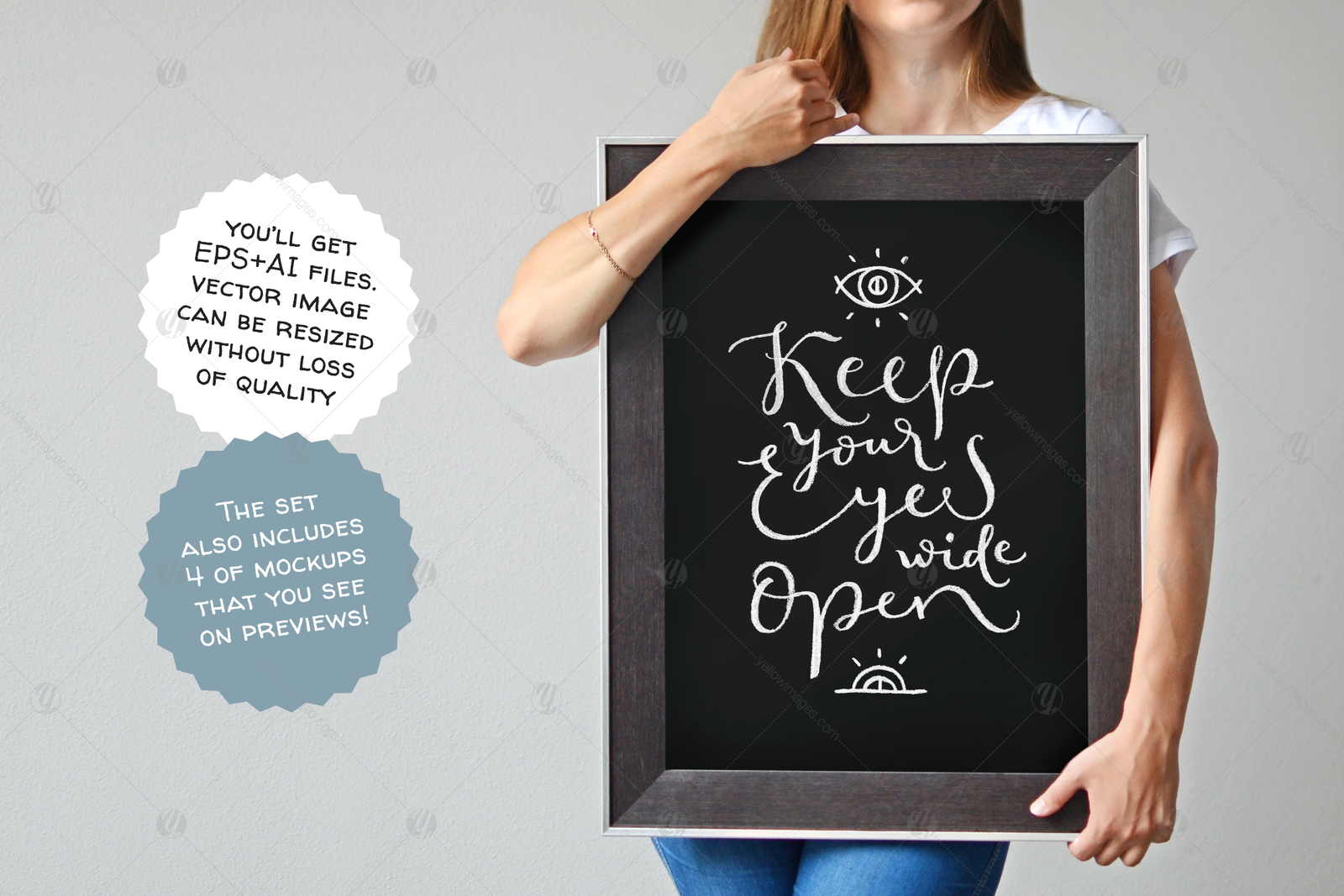 Chalk Lettering Set, Vector Chalk Lettering Set, Vector