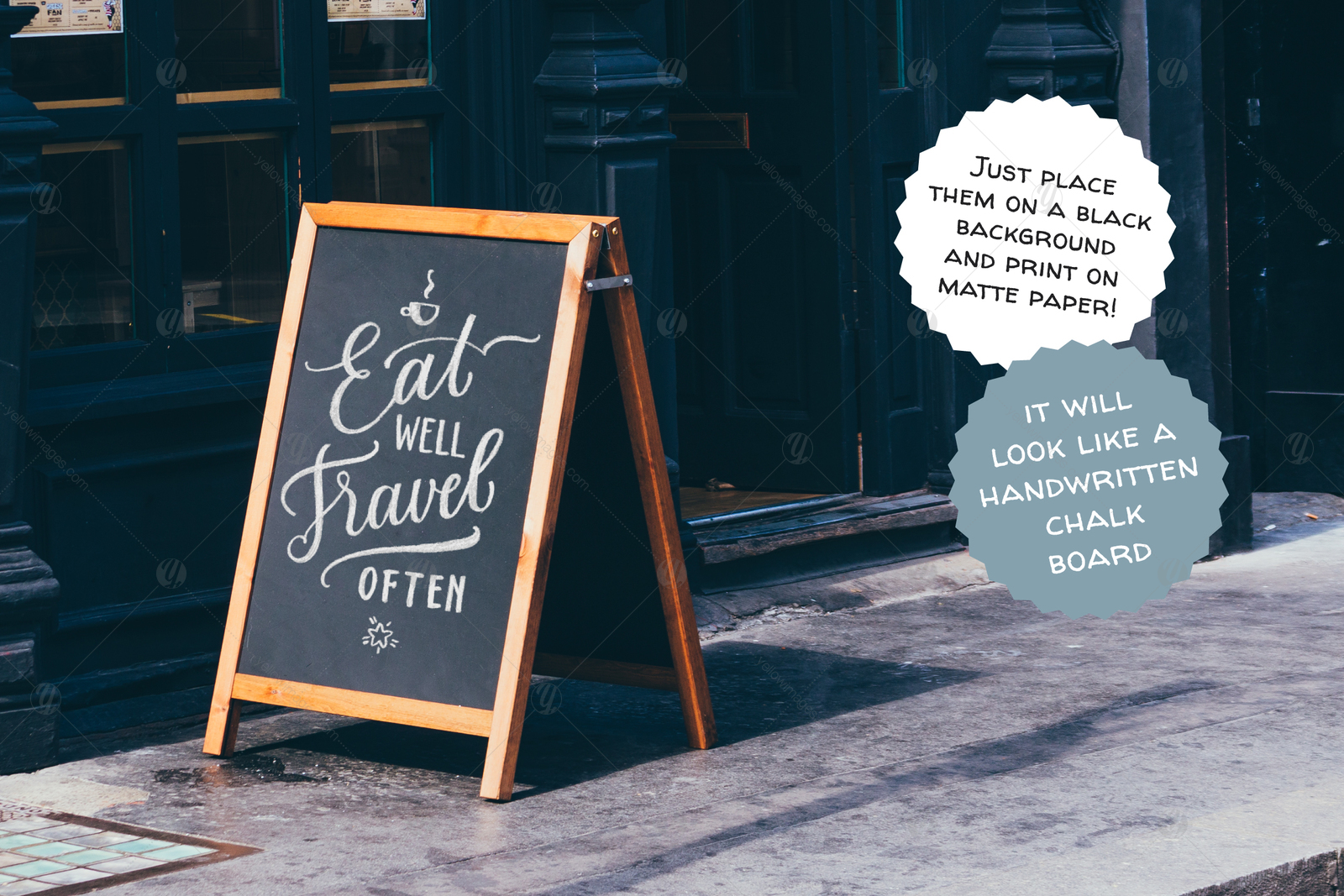 Chalk Lettering Set, Vector Chalk Lettering Set, Vector