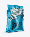 Metallic Stand-up Bag Mockup - Half Side View