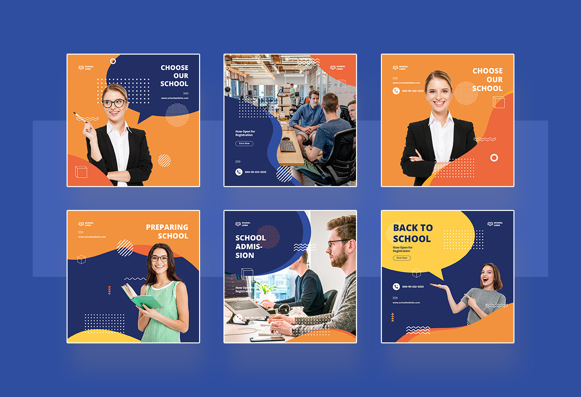 Back to School Instagram Post Story Template Back to School Instagram Post Story Template