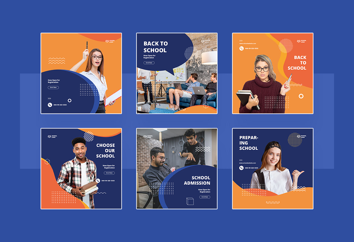 Back to School Instagram Post Story Template Back to School Instagram Post Story Template