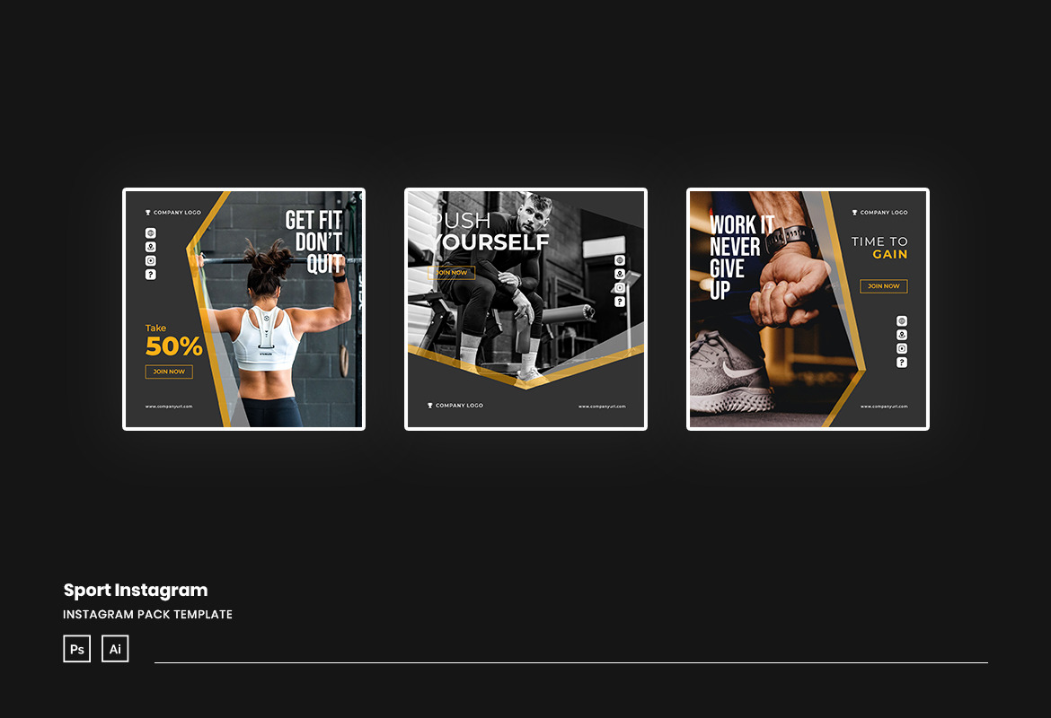 Sport Instagram Ads Post and Story Template Sport Instagram Ads Post and Story Template
