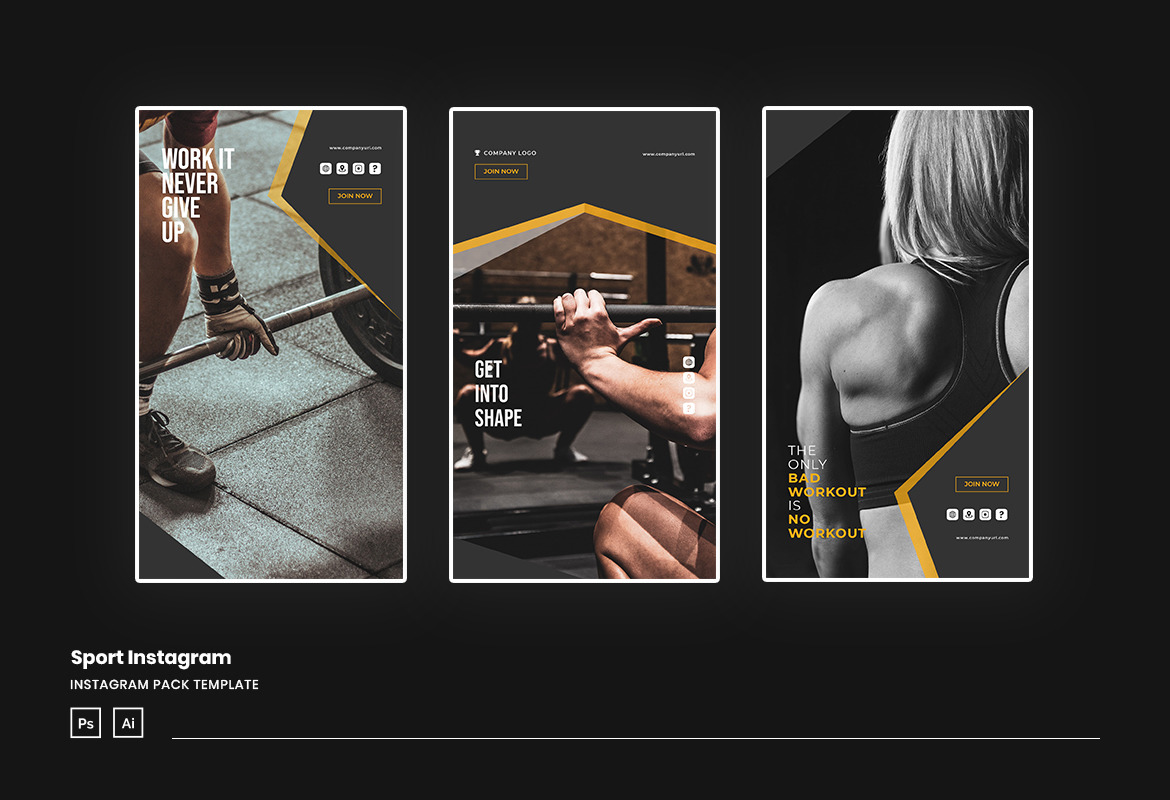 Sport Instagram Ads Post and Story Template Sport Instagram Ads Post and Story Template