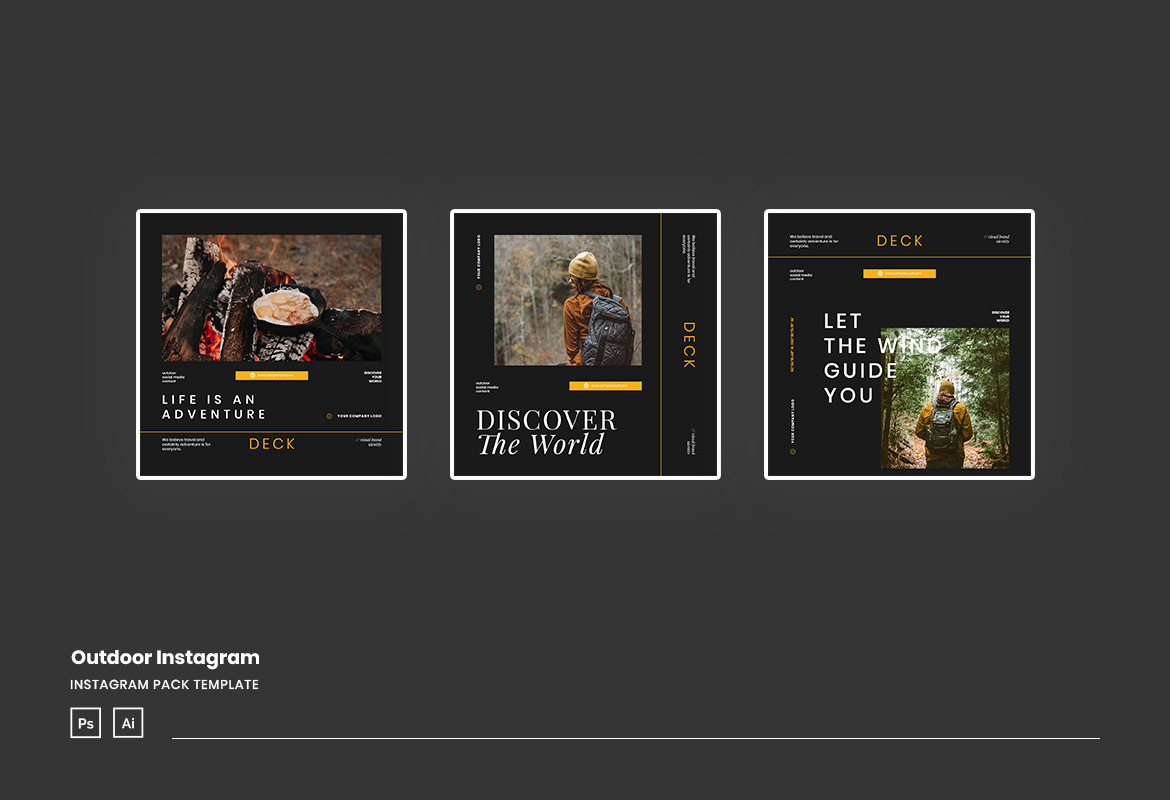 Backpacker Outdoor Instagram Ads Story and Post Backpacker Outdoor Instagram Ads Story and Post