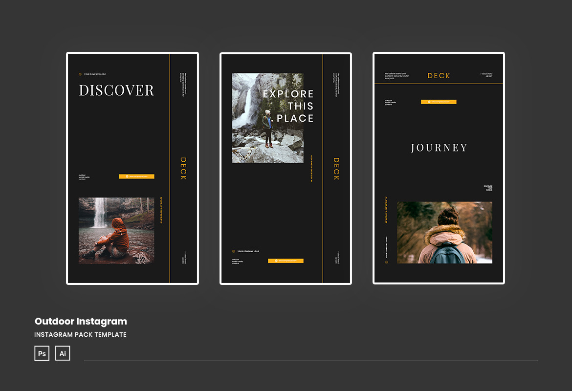 Backpacker Outdoor Instagram Ads Story and Post Backpacker Outdoor Instagram Ads Story and Post