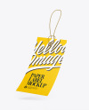 Matte Hang Tag Label Mockup