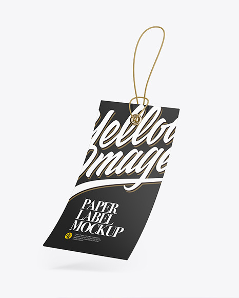 Matte Hang Tag Label Mockup