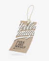 Textured Hang Tag Label Mockup