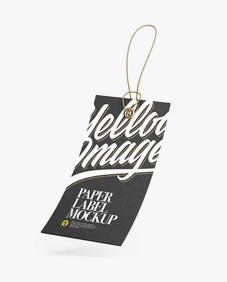 Textured Hang Tag Label Mockup