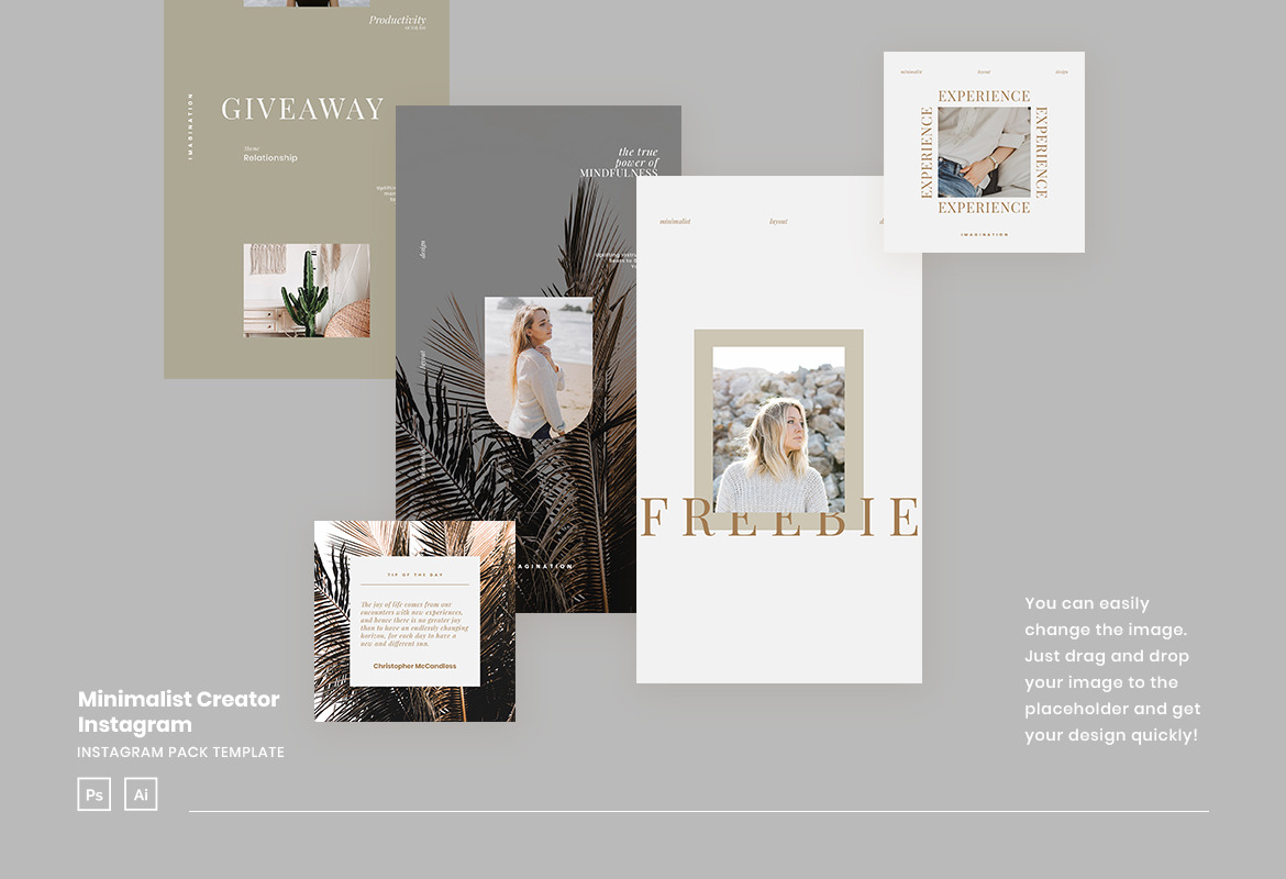 Minimalist Creator Instagram Ads Post and Story Minimalist Creator Instagram Ads Post and Story