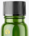 Small Green Glass Bottle With Plastic Cap Mockup - Front View