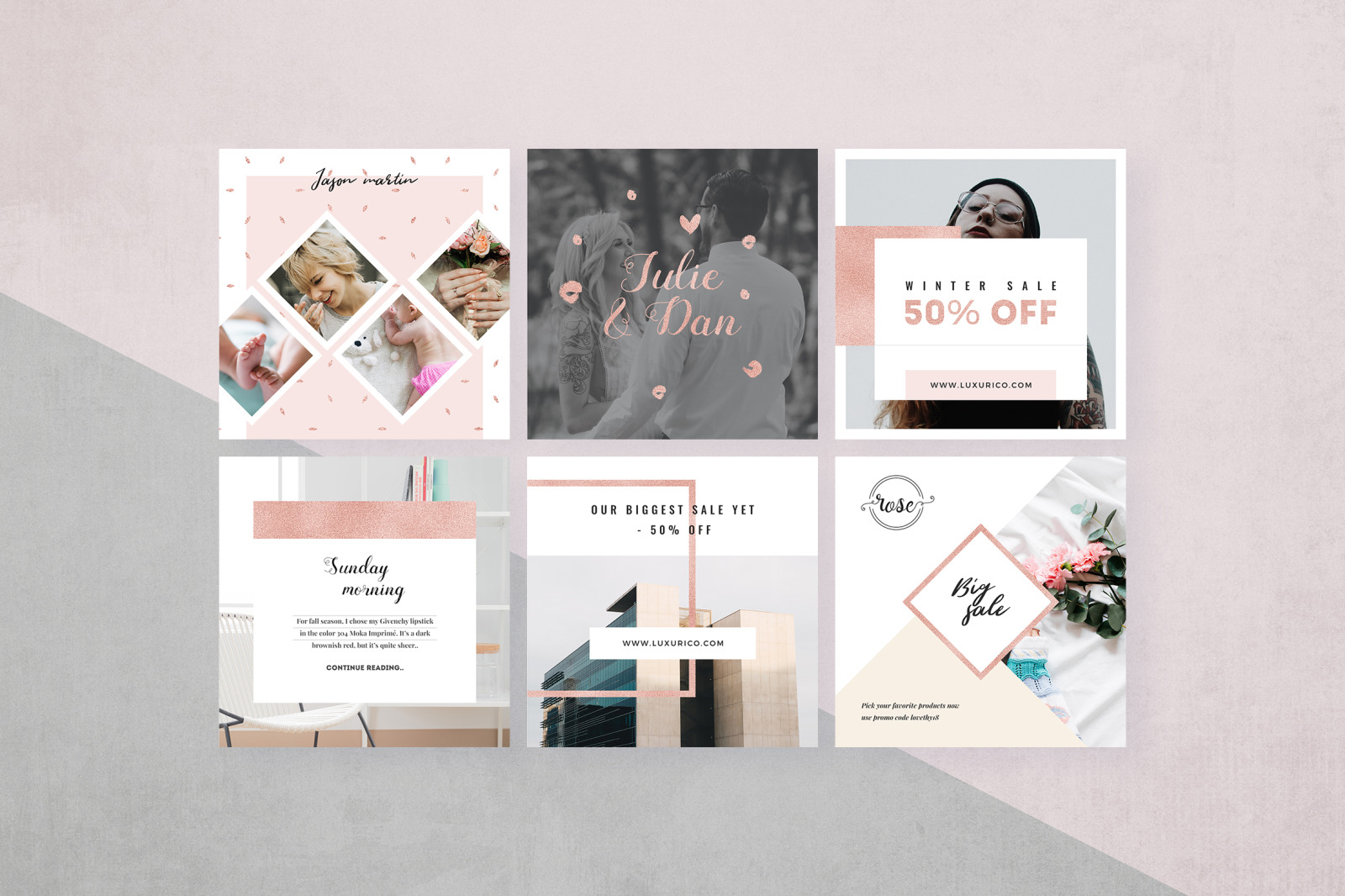 Rosegold Instagram Pack Rosegold Instagram Pack