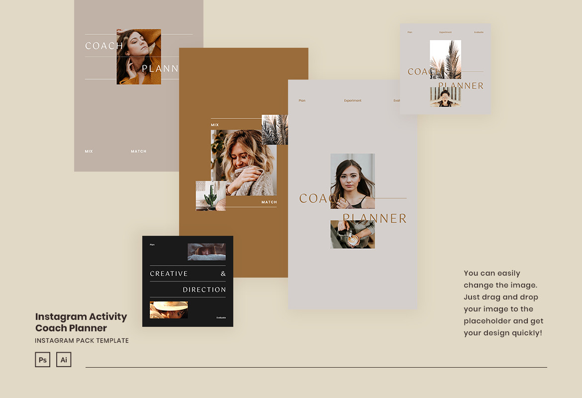 Instagram Activity Coach Planner Post and Story Instagram Activity Coach Planner Post and Story