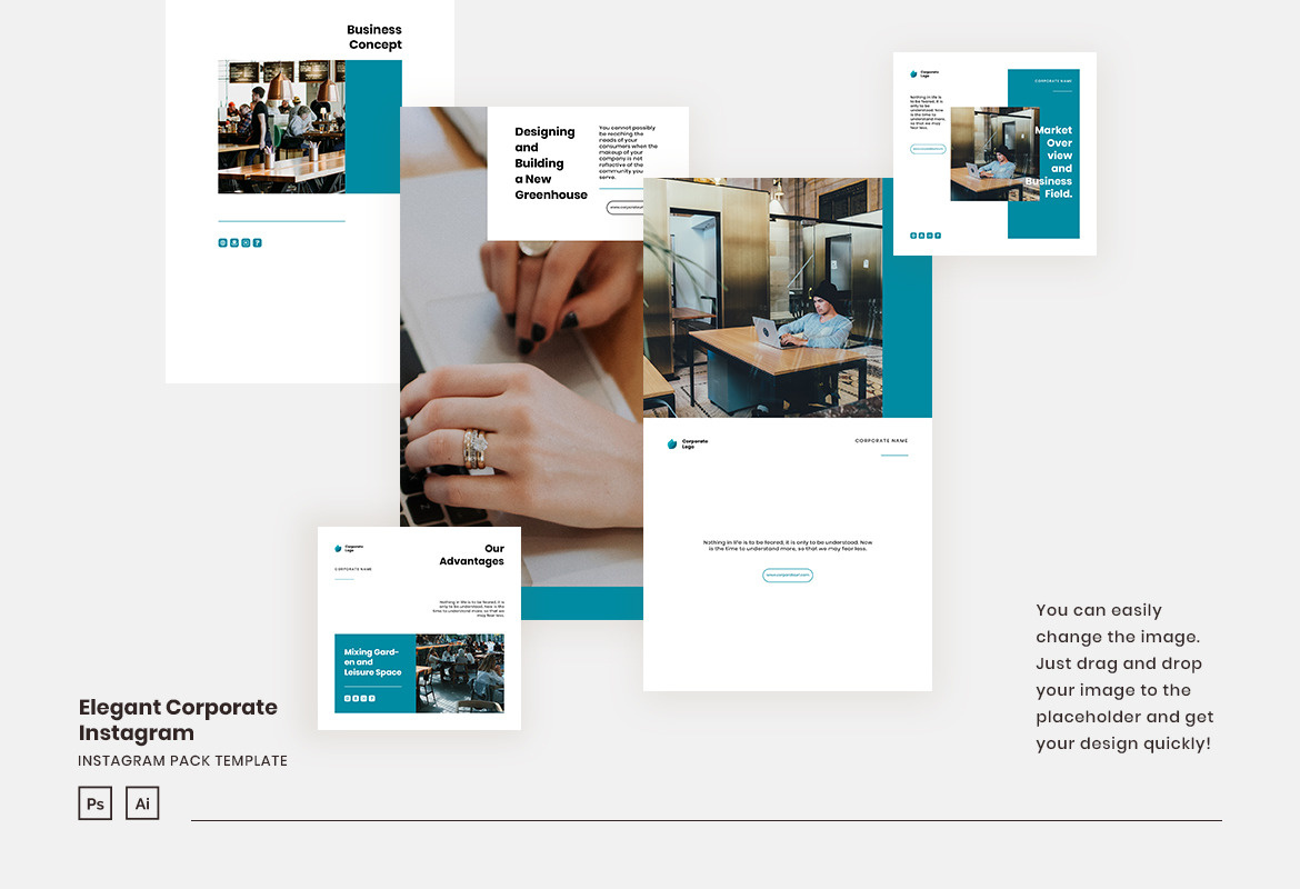 Elegant Corporate Instagram Template Elegant Corporate Instagram Template