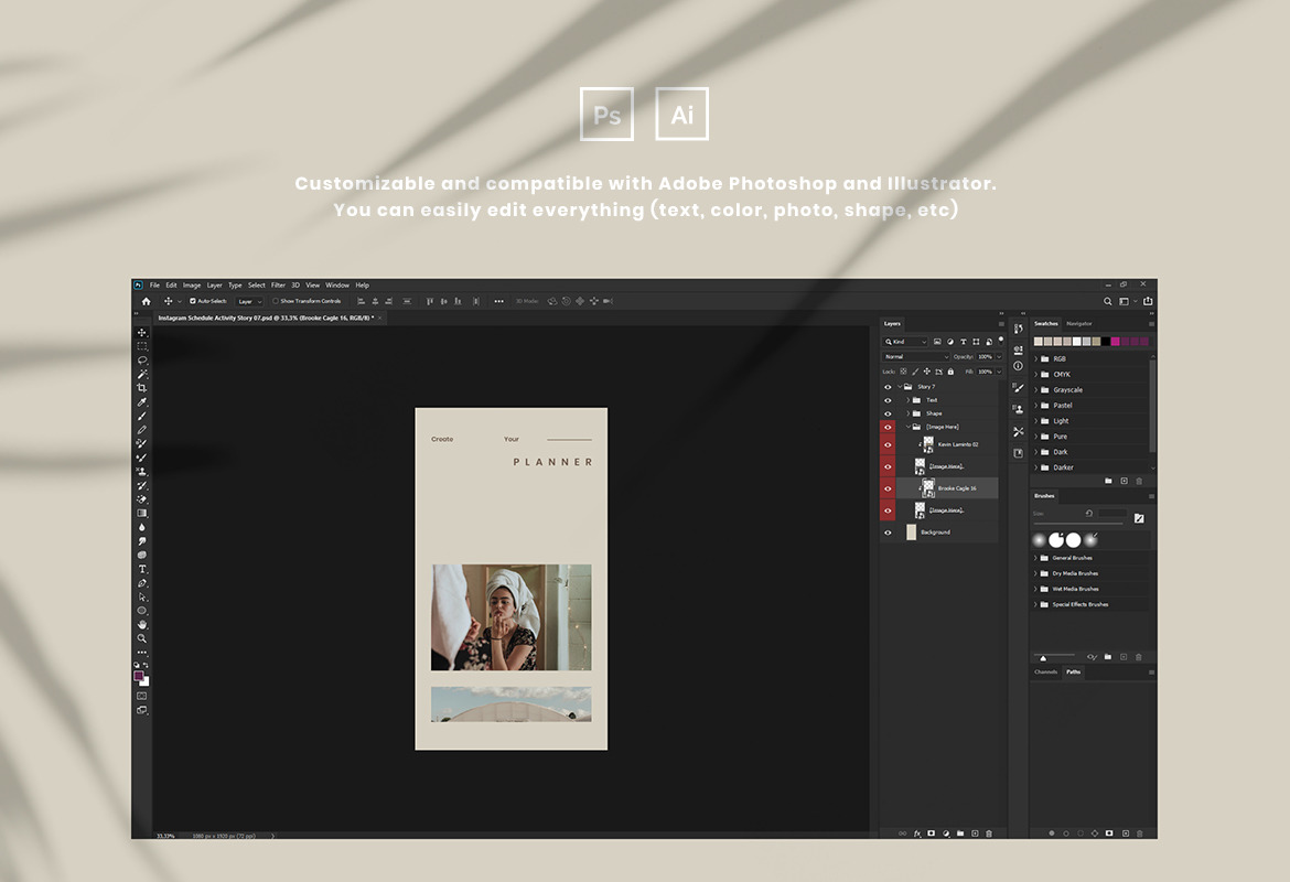 Instagram Schedule Activity Planner Template Instagram Schedule Activity Planner Template
