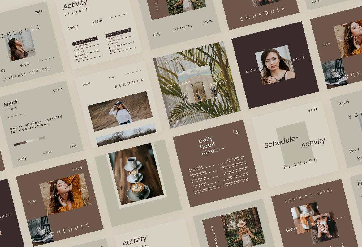 Instagram Schedule Activity Planner Template Instagram Schedule Activity Planner Template