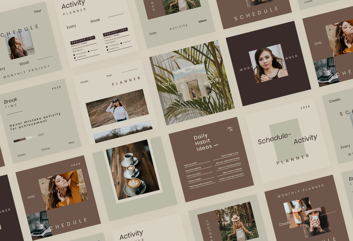 Instagram Schedule Activity Planner Template