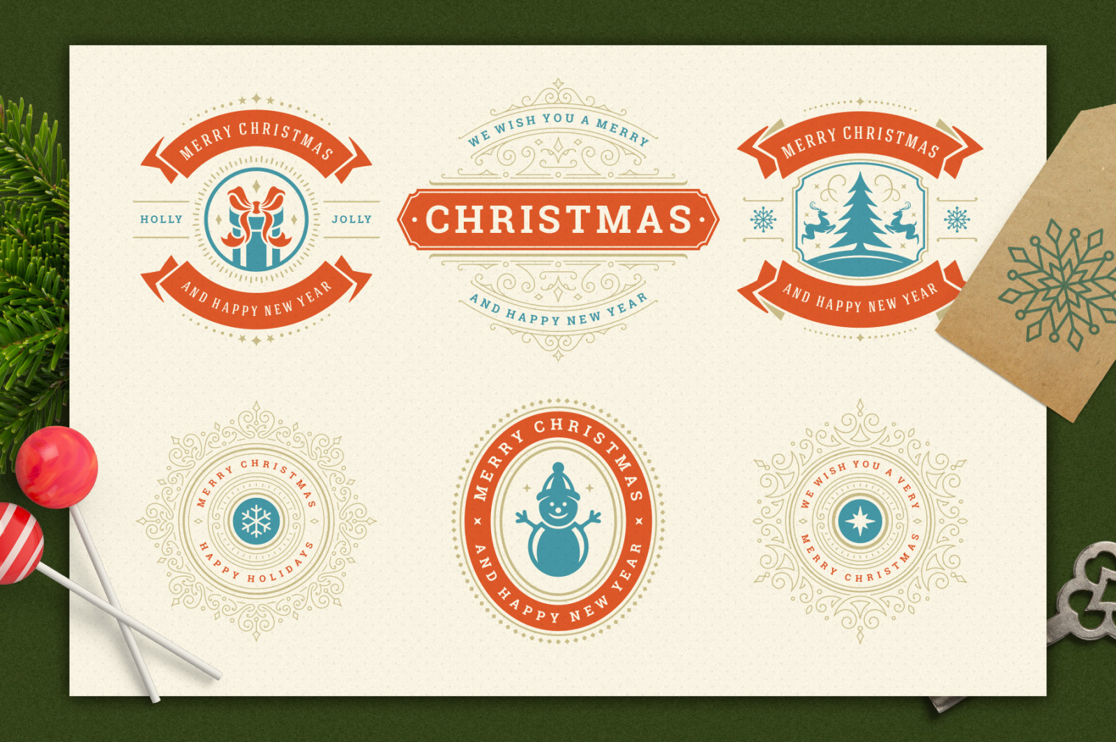 Christmas Retro Design Bundle Christmas Retro Design Bundle