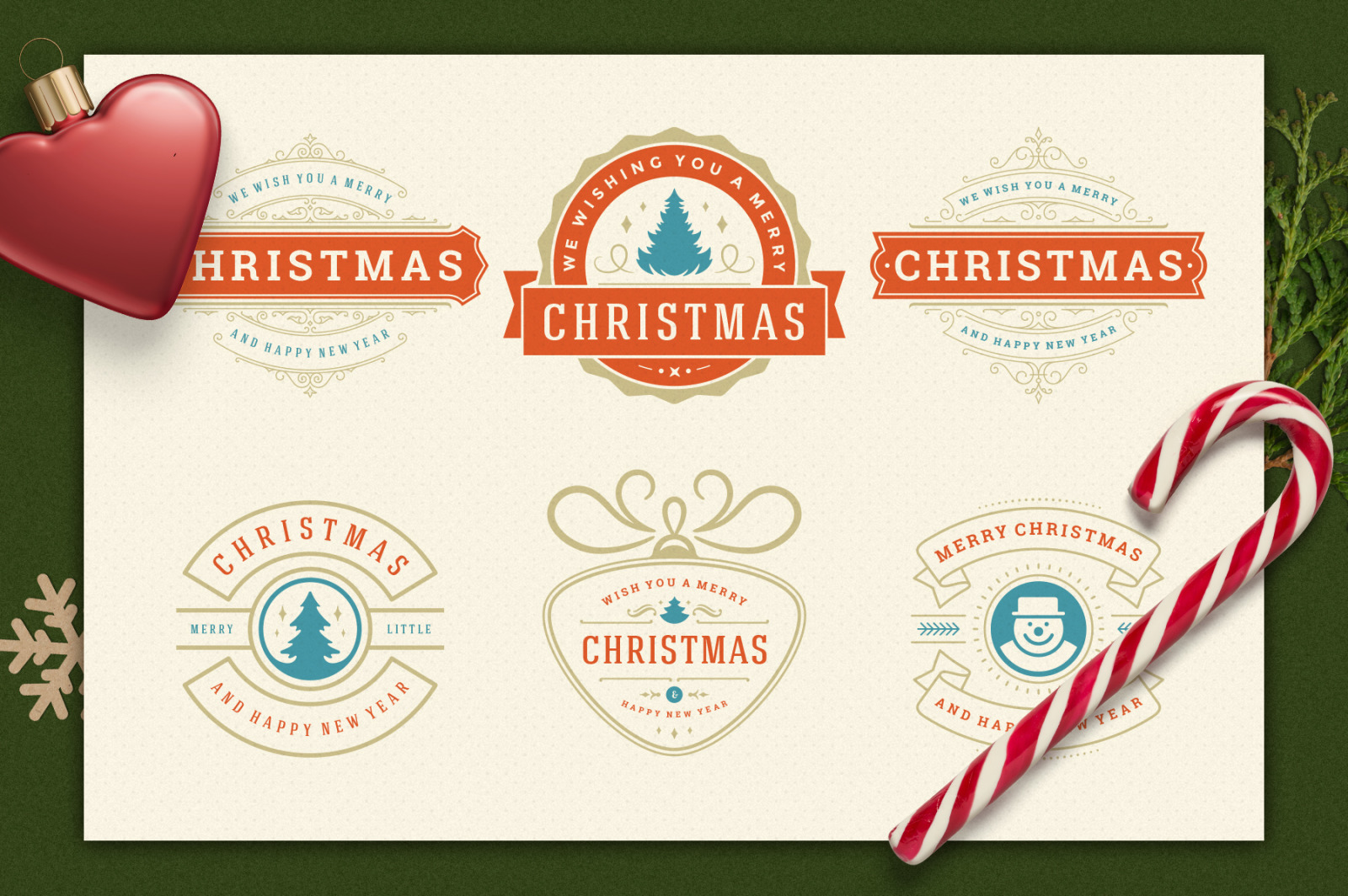 Christmas Retro Design Bundle Christmas Retro Design Bundle