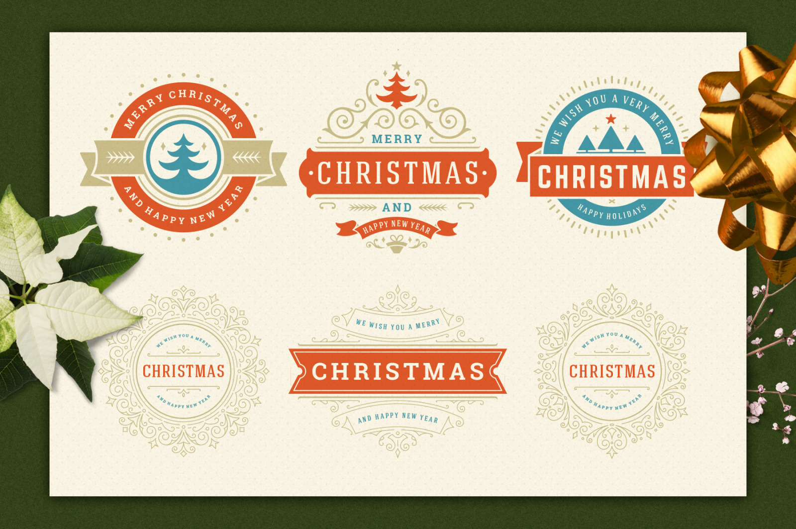 Christmas Retro Design Bundle Christmas Retro Design Bundle