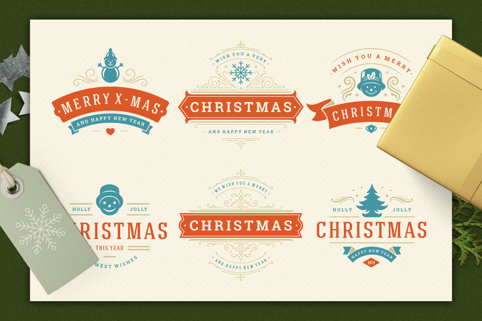 Christmas Retro Design Bundle Christmas Retro Design Bundle