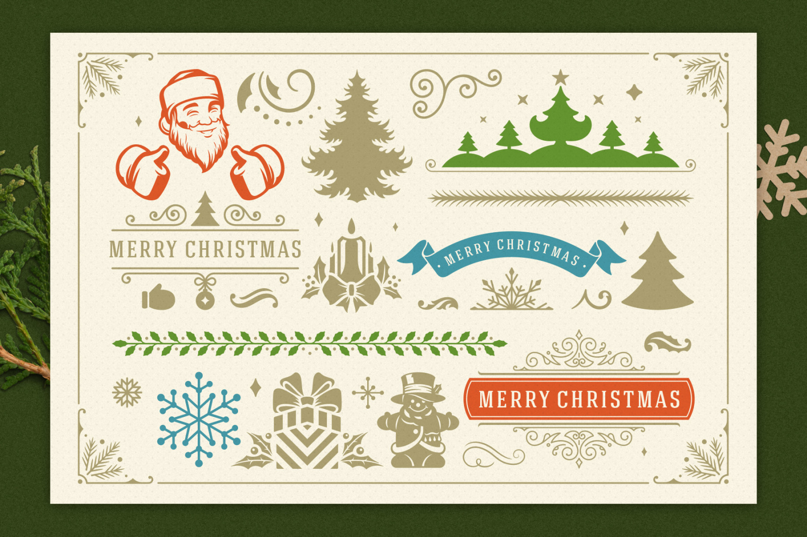 Christmas Retro Design Bundle Christmas Retro Design Bundle