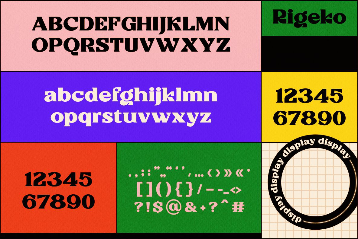 Rigeko - Unique Retro Display Font Rigeko - Unique Retro Display Font