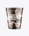 Cup With Chocolate Frappuccino Mockup