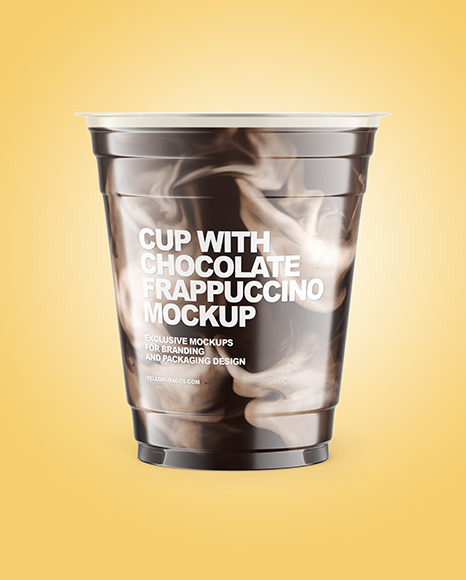 Cup With Chocolate Frappuccino Mockup