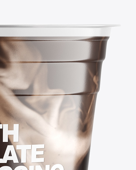 Cup With Chocolate Frappuccino Mockup