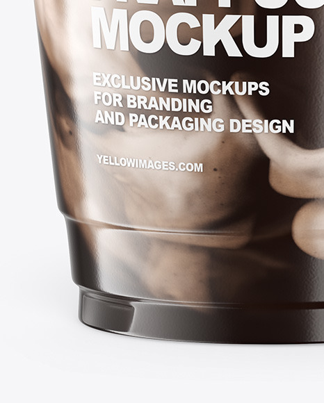 Cup With Chocolate Frappuccino Mockup