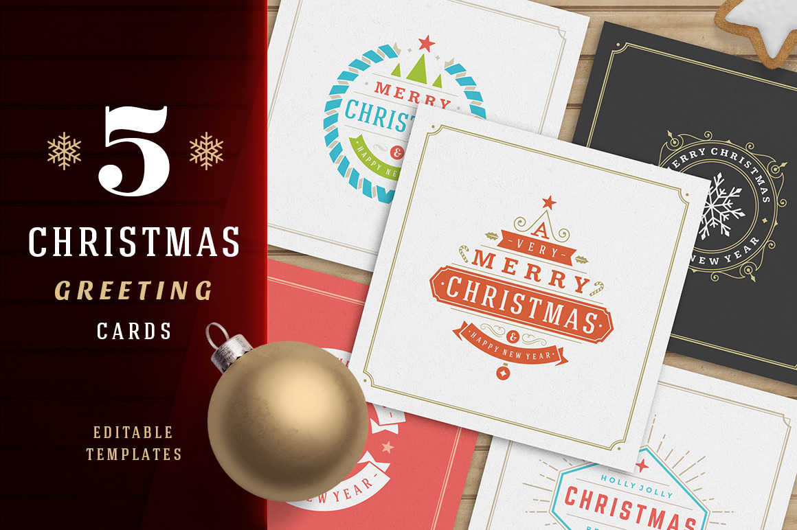 5 Christmas Greeting Cards