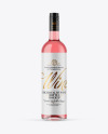 Clear Glass Pink Wine Bottle Mockup