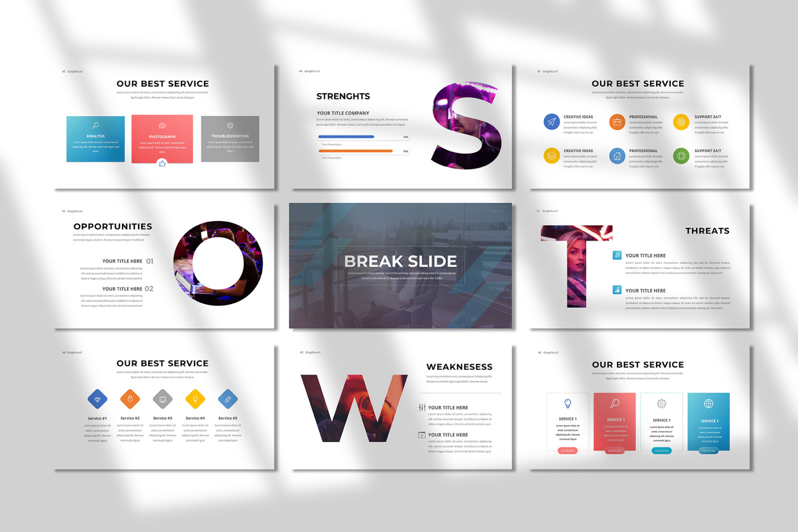 Business 75 Creative Slide - PowerPoint Template