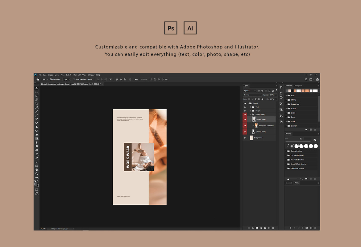 Elegant Beauty Company Instagram Template Elegant Beauty Company Instagram Template