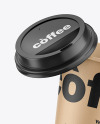 Kraft Coffee Cup w/ Straw Mockup