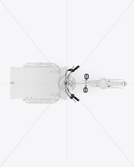 Cargo Bike Mockup - Top View Cargo Bike Mockup - Top View