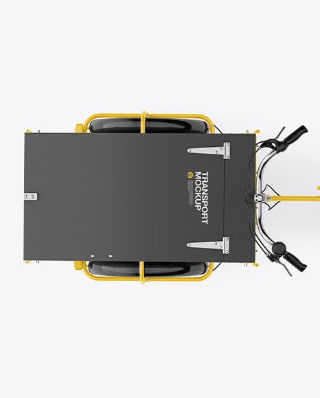 Cargo Bike Mockup - Top View Cargo Bike Mockup - Top View