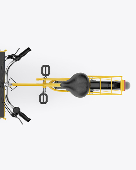 Cargo Bike Mockup - Top View Cargo Bike Mockup - Top View