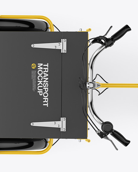 Cargo Bike Mockup - Top View Cargo Bike Mockup - Top View