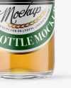 Clear Glass Lager Beer Bottle Mockup