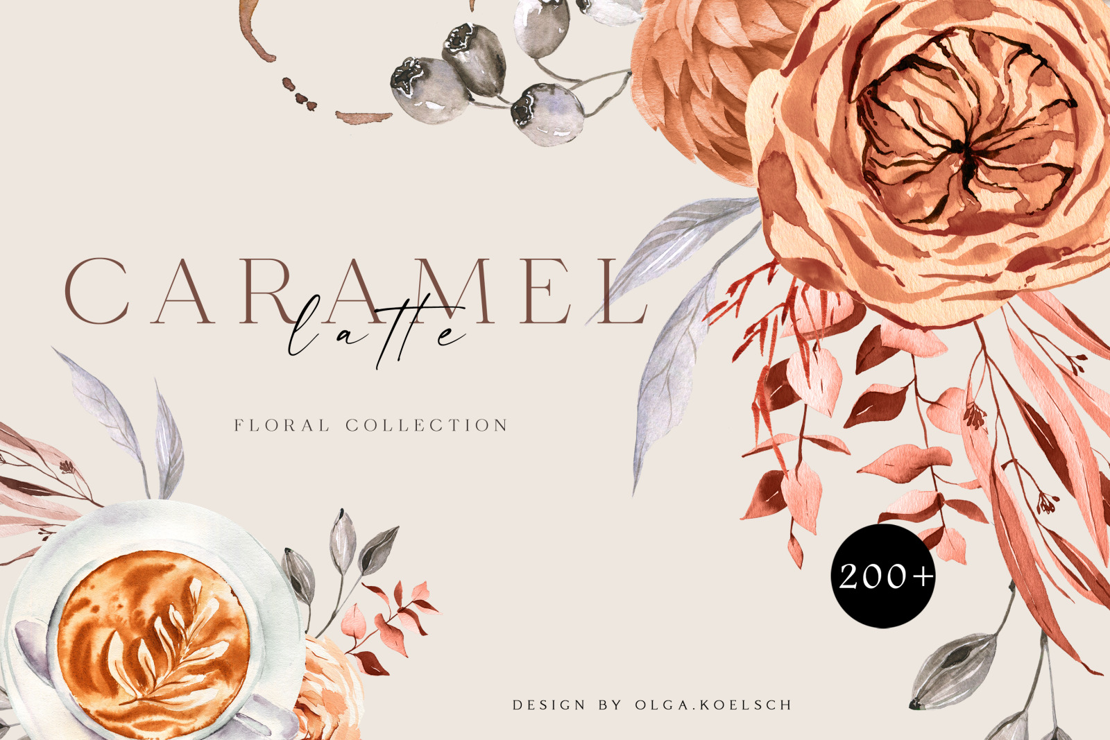 Caramel Latte Autumn Florals arrangements, bouquets, terracota, patterns. Fall clipart Caramel Latte Autumn Florals arrangements, bouquets, terracota, patterns. Fall clipart