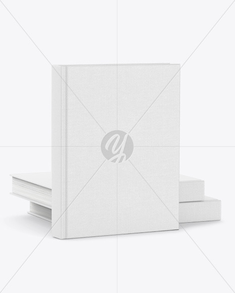 Hardcover Books w/ Fabric Cover Mockup