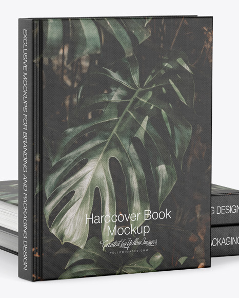 Hardcover Books w/ Fabric Cover Mockup