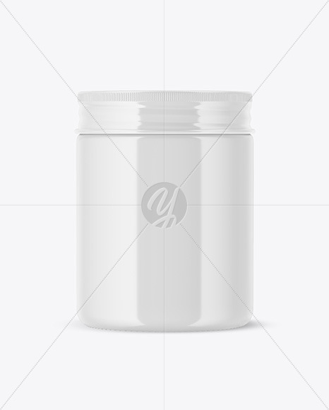 Glossy Cosmetic Jar Mockup