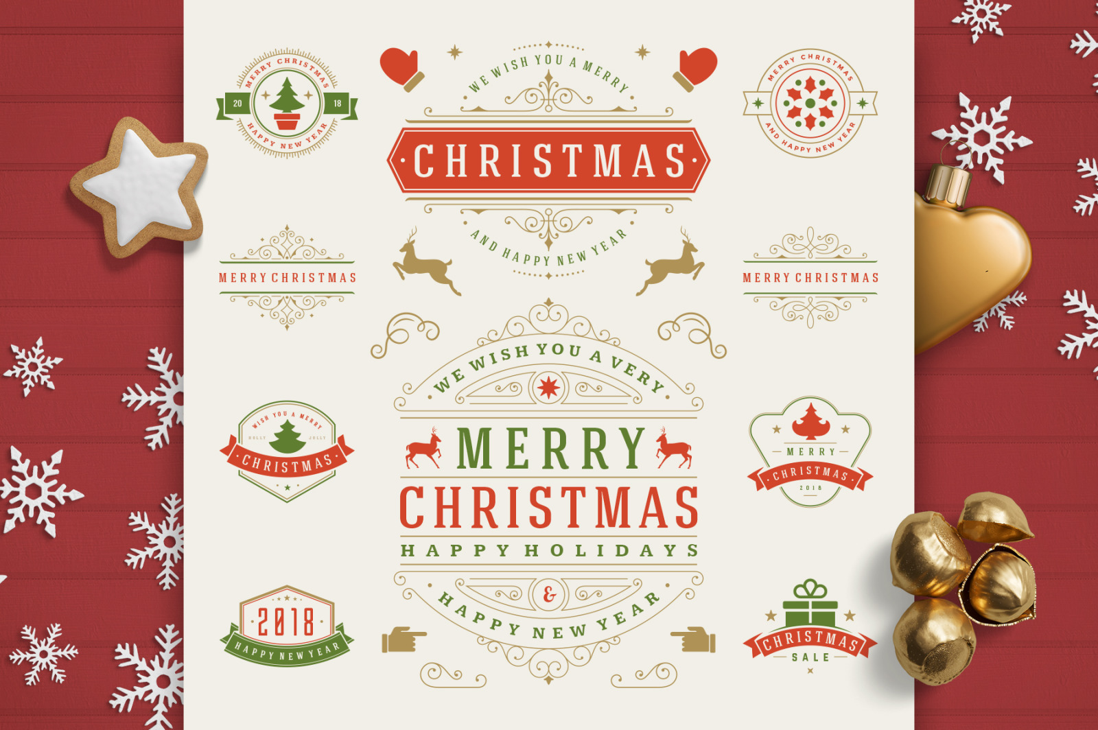 Christmas 30 Labels and Badges Christmas 30 Labels and Badges