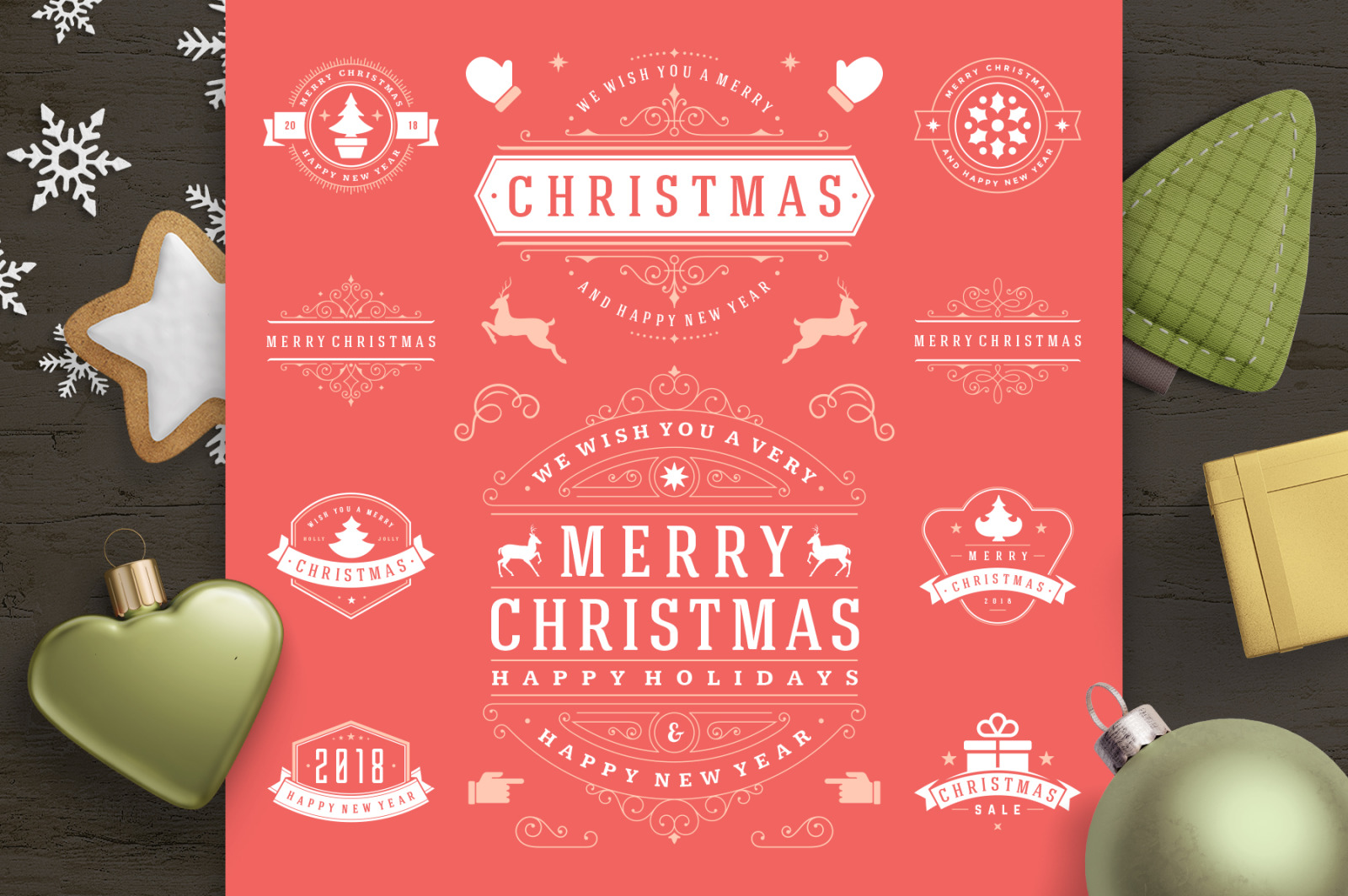 Christmas 30 Labels and Badges