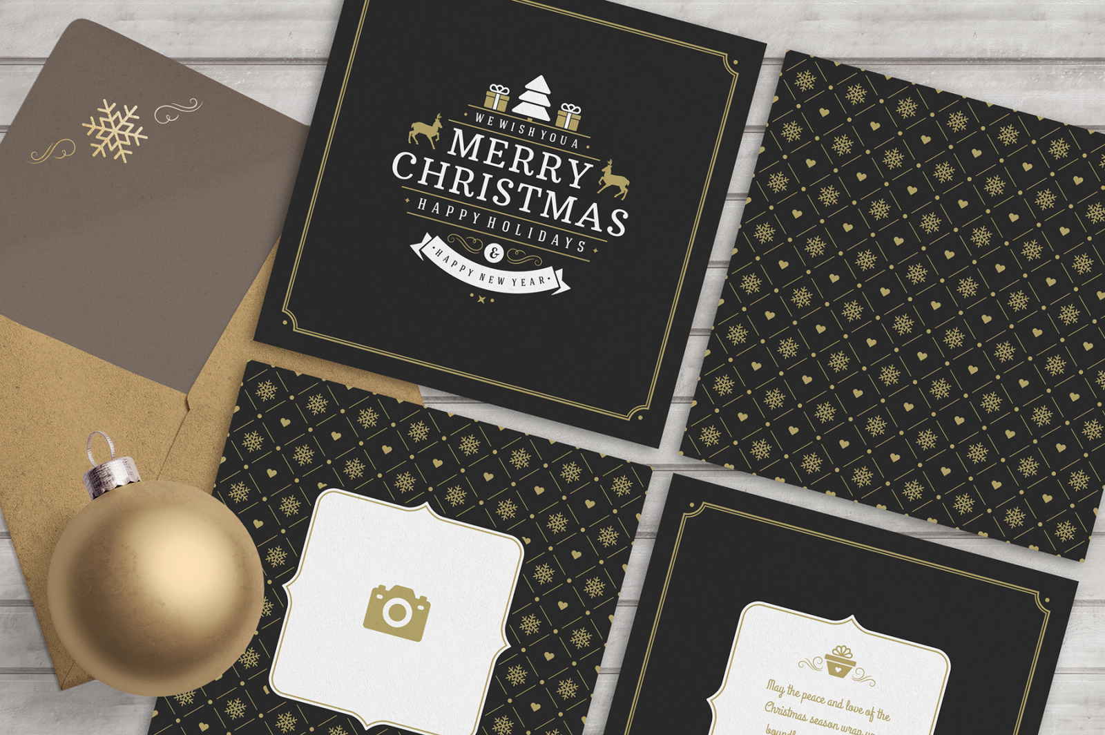 5 Christmas Greeting Cards 5 Christmas Greeting Cards