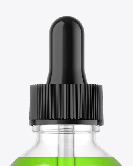 Clear Glass Dropper Bottle Mockup